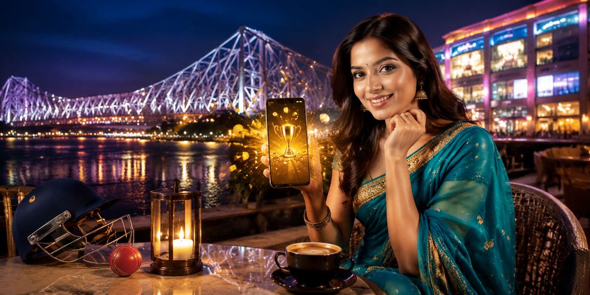 User placing cricket bet in Kolkata with traditional attire