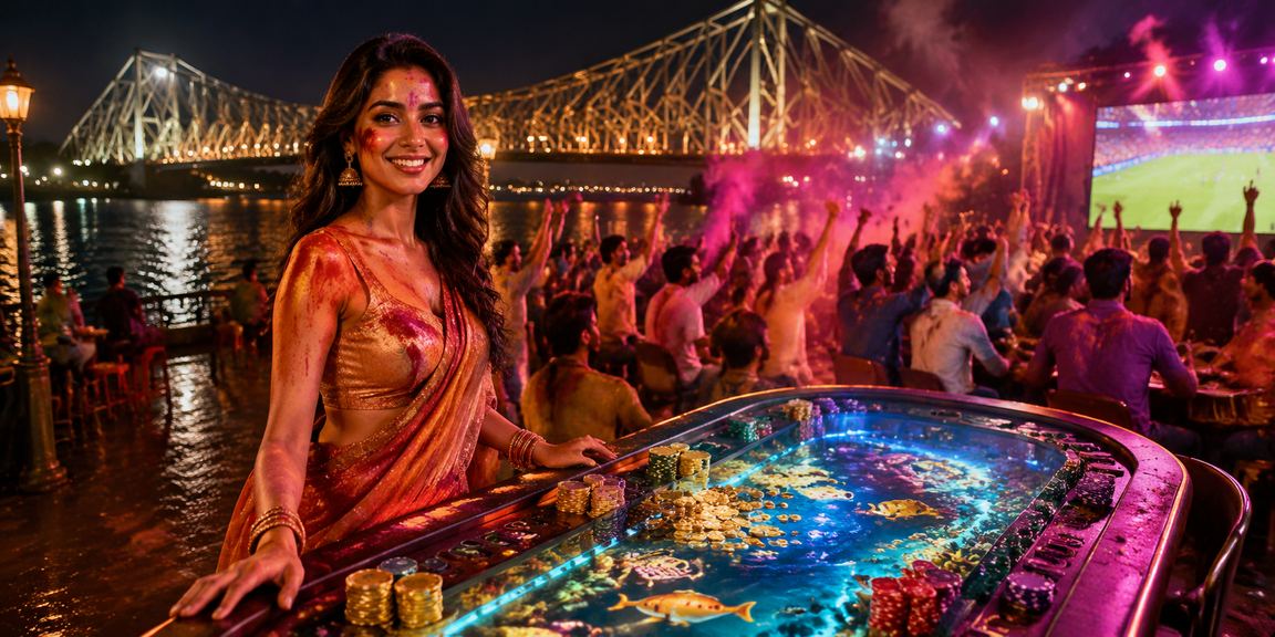 Kolkatta festival lottery entertainment with local fishing game